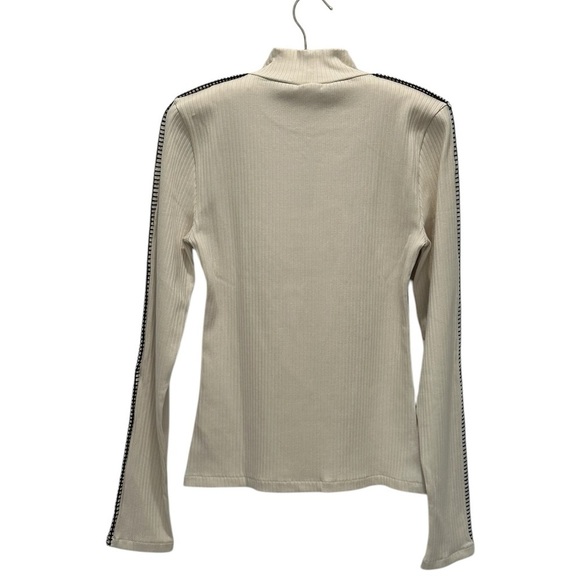 NEW J. CREW Premium rib turtleneck with whipstitch trim in Natural Size Small - Picture 4 of 8